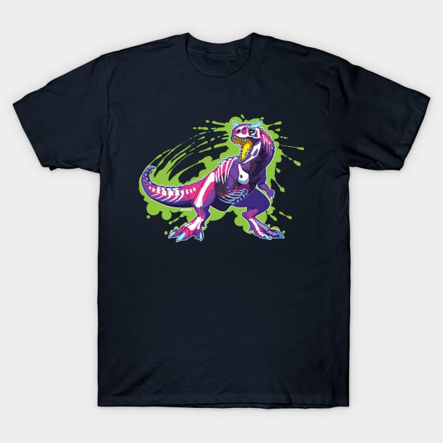 Radioactive Carnotaurus T-Shirt by KiRAWRa